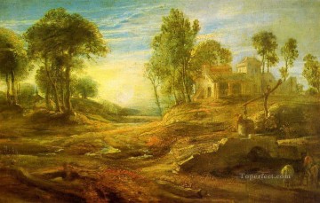  peter oil painting - landscape with a watering place Peter Paul Rubens